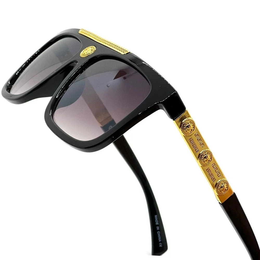 Men's Classic Elegant Modern Retro Hip Hop Fashion Black Lens Eye Glasses Frames
